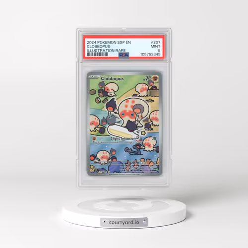 2024 Pokémon Ssp EN-Surging Sparks #207 Clobbopus - Illustration Rare (PSA 9 MINT)
