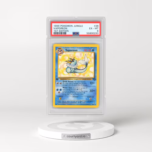 1999 Pokémon Jungle #28 Vaporeon - 1st Edition (PSA 6 EX-MT)