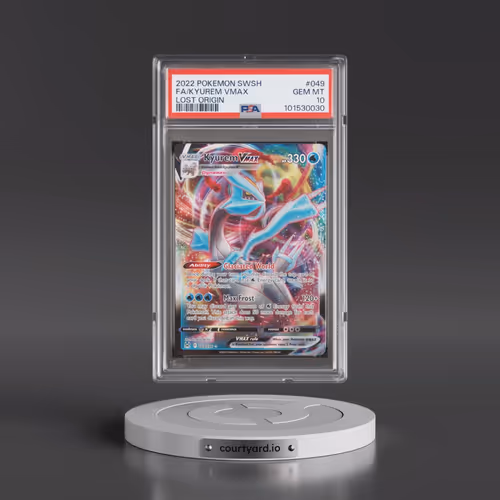 2022 Pokémon Sword & Shield Lost Origin #049 Kyurem Vmax - Full Art (PSA 10 GEM MINT)