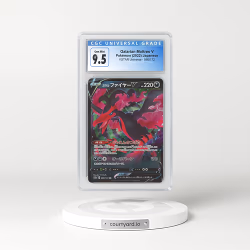 2022 Japanese VSTAR Universe #80 Galarian Moltres V - Full Art Holo (CGC 10 GEM MINT)