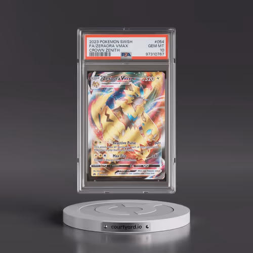 2023 Pokémon Sword and Shield Crown Zenith #054 Zeraora Vmax - Full Art (PSA 10 GEM MINT)