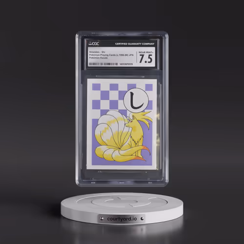 1996 Pokémon Karuta (Green Back w/ 2 Pokémon) Ninetales - Shi (CGC 7.5 NM+)