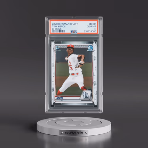 2020 Bowman Draft #BD86 Tink Hence - Chrome (PSA 10 GEM MINT)