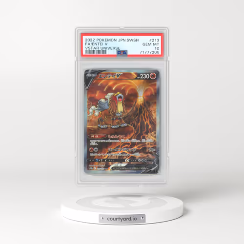 2022 Japanese VSTAR Universe #213 Entei V - Holo Special Art Rare (PSA 10 GEM MINT)