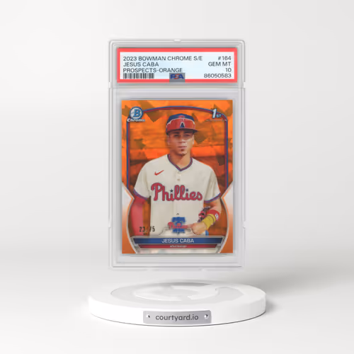 2023 Bowman Chrome Sapphire Edition Prospects #164 Jesus Caba - Orange (PSA 10 GEM MINT)