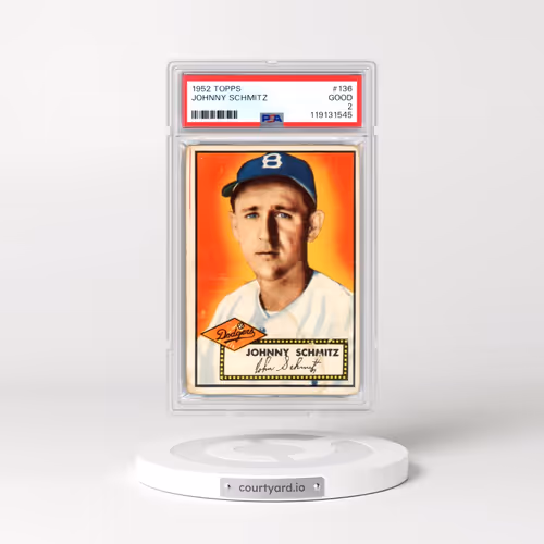 1952 Topps #136 Johnny Schmitz (PSA 2 GOOD)
