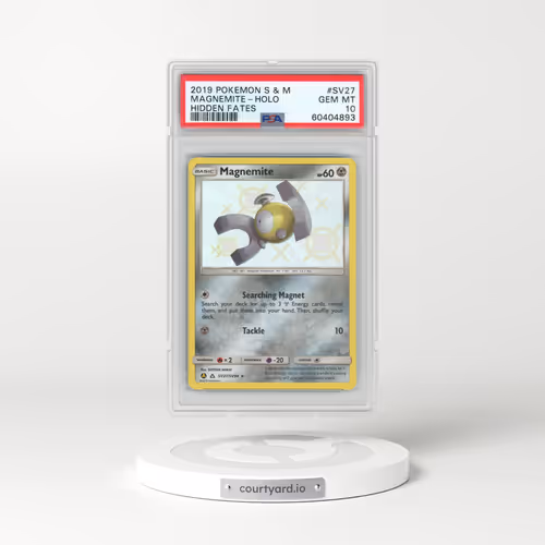 2019 Pokémon Sun & Moon Hidden Fates #SV27 Magnemite - Holo (PSA 10 GEM MINT)