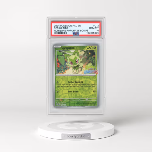 2024 Pokémon Pal EN-Paldea Evolved #012 Sprigatito - Pokemon Horizons Purchase Bonus (PSA 10 GEM MINT)