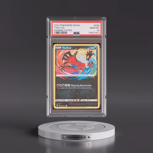 2021 Pokémon Sword & Shield Shining Fates #046 Yveltal (PSA 10 GEM MINT)
