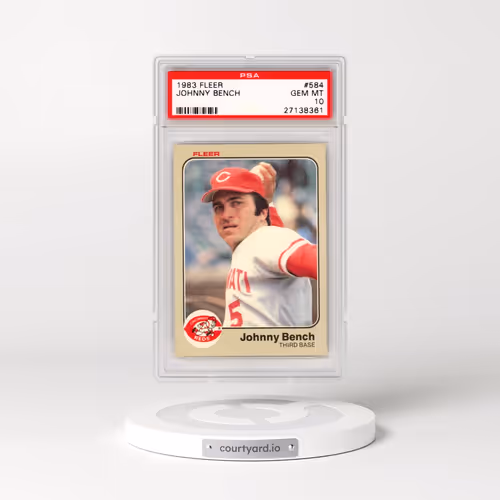 1983 Fleer #584 Johnny Bench (PSA 10 GEM MINT)