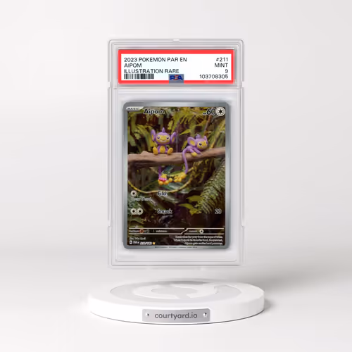 2023 Pokémon Par EN-Paradox Rift #211 Aipom - Illustration Rare (PSA 9 MINT)