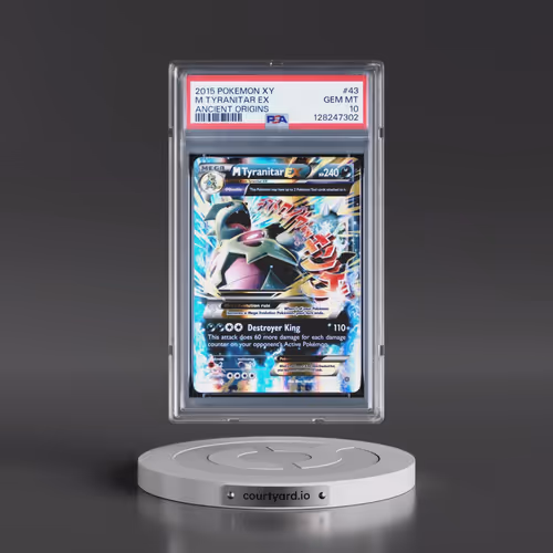 2015 Pokémon XY Ancient Origins #43 M Tyranitar EX - Holo (PSA 10 GEM MINT)