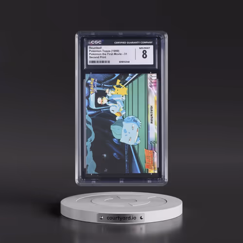 1999 Pokémon the First Movie #31 Reunited! - Second Print (Black Topps Logo) (CGC 8 NM-MT)