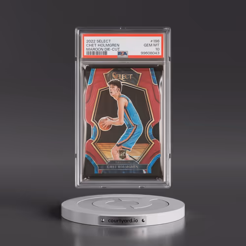 2022 Panini Select #196 Chet Holmgren - Maroon Die-Cut (PSA 10 GEM MINT)