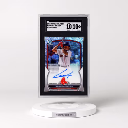 2023 Bowman Chrome Mega Box #BCMA-CR Ceddanne Rafaela - Auto. (SGC 10 GEM MINT)