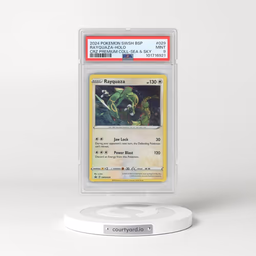2024 Pokémon Swsh Black Star Promo #029 Rayquaza - Holo Crown Zenith Premium Collection Sea & Sky (PSA 9 MINT)