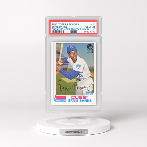 2013 Topps Archives Chicago Cubs #20 Ernie Banks - Season Ticket Holder (PSA 10 GEM MINT)