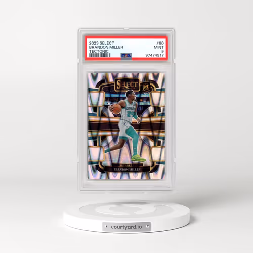 2023 Panini Select #80 Brandon Miller - Tectonic (PSA 9 MINT)