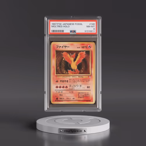 1997 Pokémon Fossil #146 Moltres - Holo (PSA 8 NM-MT)