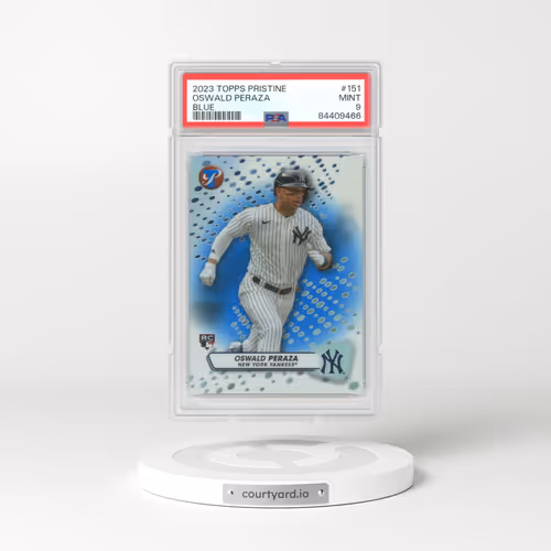 2023 Topps Pristine #151 Oswald Peraza - Blue (PSA 9 MINT)