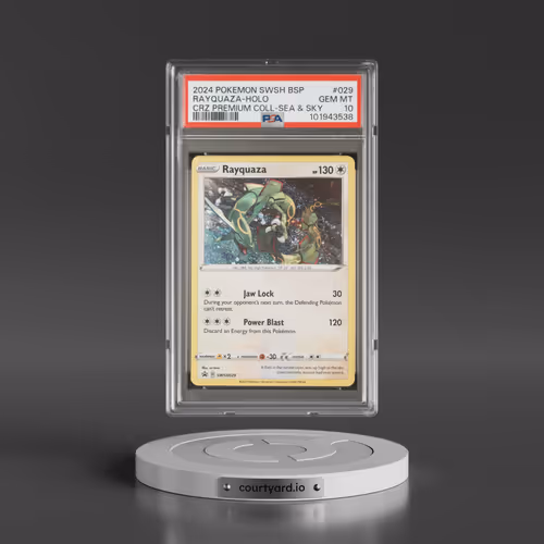 2024 Pokémon Swsh Black Star Promo #029 Rayquaza - Holo Crown Zenith Premium Collection Sea & Sky (PSA 10 GEM MINT)