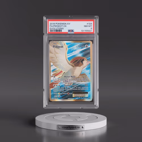 2016 Pokémon XY Evolutions #104 Pidgeot EX - Holo Full Art (PSA 8 NM-MT)