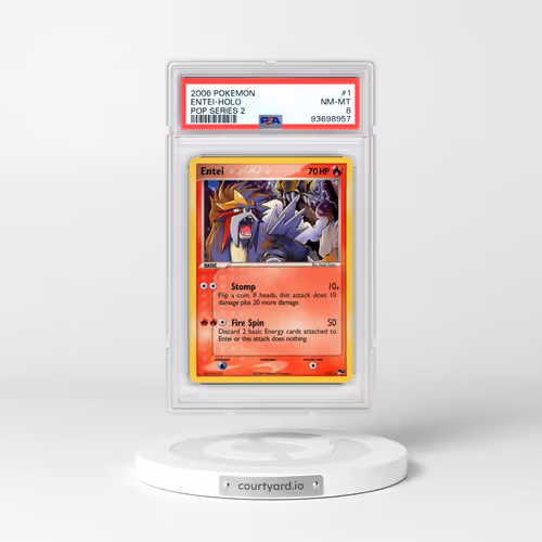 2006 Pokémon Pop Series 2 #1 Entei - Holo (PSA 8 NM-MT)