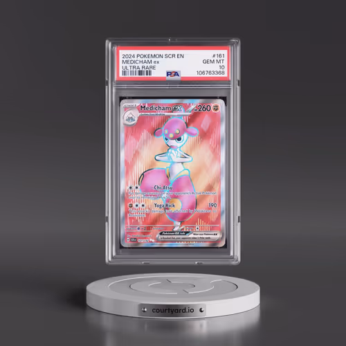 2024 Pokémon Scr EN-Stellar Crown #161 Medicham EX - Holo Ultra Rare (PSA 10 GEM MINT)