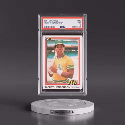 1981 Donruss #119 Rickey Henderson (PSA 7 NM)