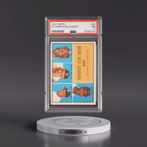 1961 Topps #43 NL Home Run Leaders (PSA 7 NM)