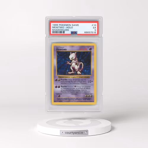 1999 Pokémon Game #10 Mewtwo - Holo Shadowless (PSA 5 EX)