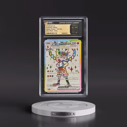2024 Stellar Crown - SCR EN #157/142 Cinderace ex - Ultra Rare Holo (CGC 10 PRISTINE)