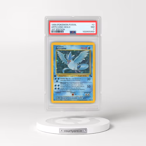 1999 Pokémon Fossil #2 Articuno - 1st Edition Holo (PSA 7 NM)