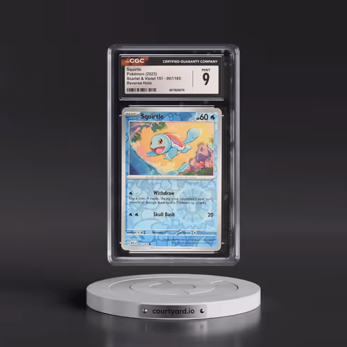 2023 Scarlet & Violet 151 - MEW EN #007/165 Squirtle - Reverse Holo (CGC 9 MINT)