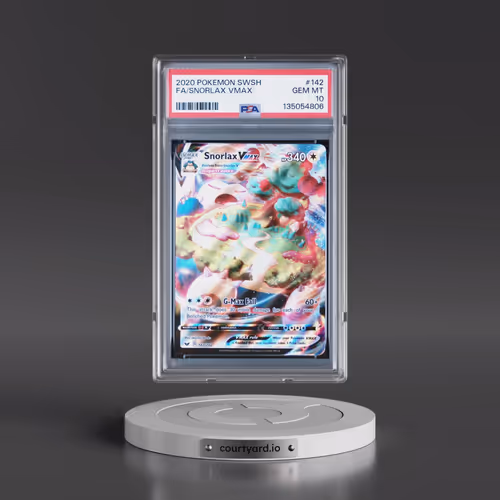 2020 Pokémon Sword & Shield #142 Snorlax Vmax - Full Art (PSA 10 GEM MINT)