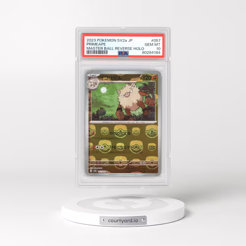 2023 Pokémon Card 151 #057 Primeape - Reverse Holo Master Ball (PSA 10 GEM MINT)
