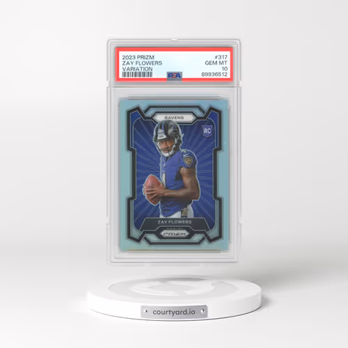 2023 Panini Prizm #317 Zay Flowers - Variation (PSA 10 GEM MINT)