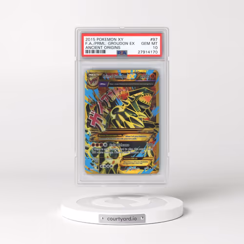 2015 Pokémon XY Ancient Origins #97 Primal Groudon EX - Holo Full Art (PSA 10 GEM MINT)