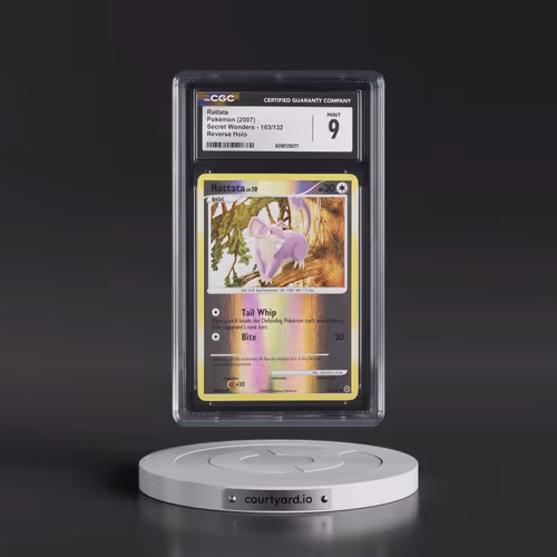 2007 Secret Wonders #103/132 Rattata - Reverse Holo (CGC 9 MINT)