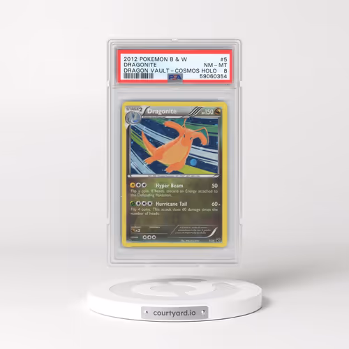2012 Pokémon Black & White Dragon Vault #5 Dragonite - Cosmos Holo (PSA 8 NM-MT)