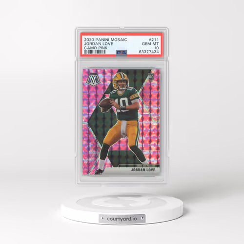 2020 Panini Mosaic #211 Jordan Love - Camo Pink (PSA 10 GEM MINT)