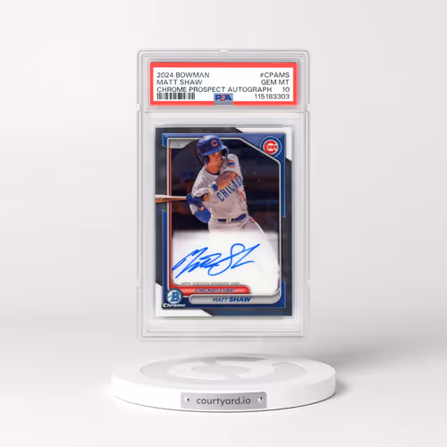 2024 Bowman Chrome Prospect Autographs #CPAMS Matt Shaw (PSA 10 GEM MINT)