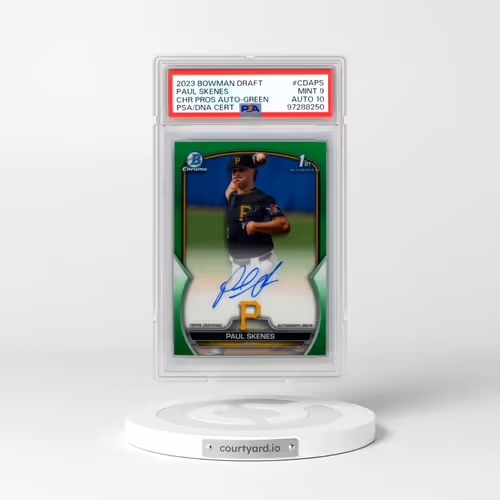 2023 Bowman Draft Chrome Prospect Autograph #CDAPS Paul Skenes - Green Refractor (PSA 9 MINT)
