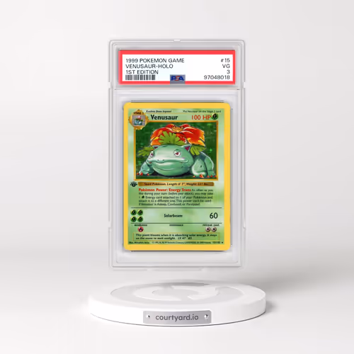 1999 Pokémon Game #15 Venusaur - 1st Edition Holo (PSA 3 VG)