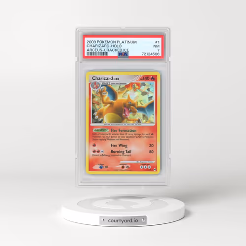 2009 Pokémon Platinum Arceus #1 Charizard - Holo Cracked Ice (PSA 7 NM)