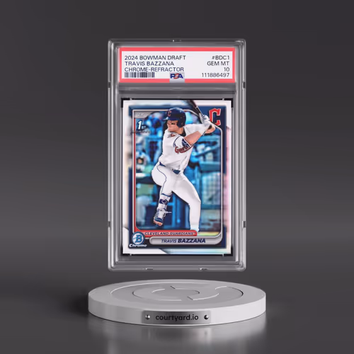 2024 Bowman Draft #BDC1 Travis Bazzana - Chrome-Refractor (PSA 10 GEM MINT)