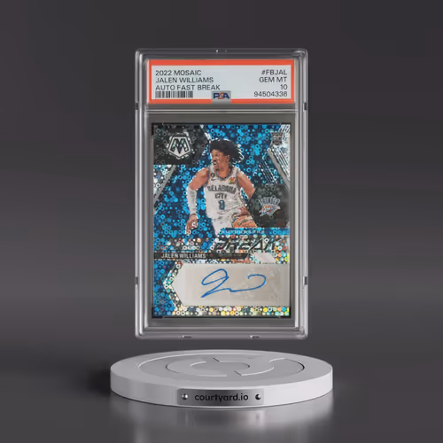 2022 Panini Mosaic Autographs Fast Break #FBJAL Jalen Williams (PSA 10 GEM MINT)