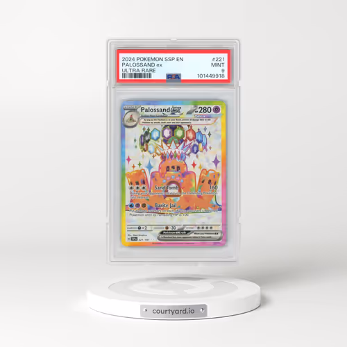 2024 Pokémon Ssp EN-Surging Sparks #221 Palossand EX - Holo Ultra Rare (PSA 9 MINT)