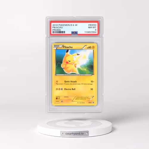 2012 Pokémon Black & White Promo #BW54 Pikachu (PSA 8 NM-MT)