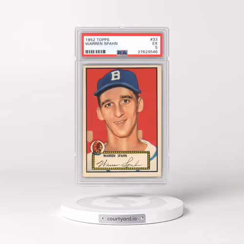 1952 Topps #33 Warren Spahn (PSA 5 EX)